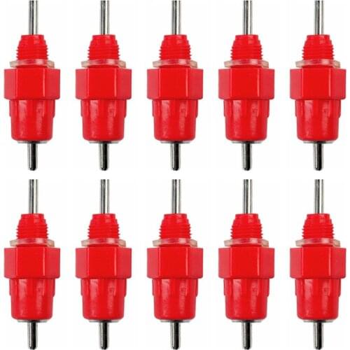 10Pcs Poultry Water Drinking Nipples Duck Chicken Hen Feeding Screw In Drinker