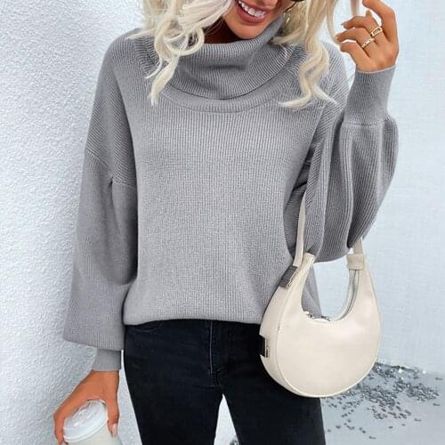 Sweaters Knit Winter Top Solid Turtleneck Streetwear Ladies Sweater Long Sleeve pullover knitted Soft clothes women warm Hooded
