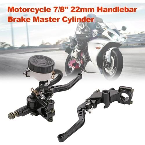 Universal Motorcycle 7/8'' 22mm Handlebar Brake Master Cylinder Clutch Lever Left & Right Set for Honda Kawasaki Suzuki Yamaha