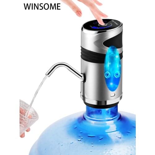 USB Charging Automatic Stainless-Steel Plastic Drinking Portable Electric Switch Water Dispenser for Universal 5 Gallon Bottle