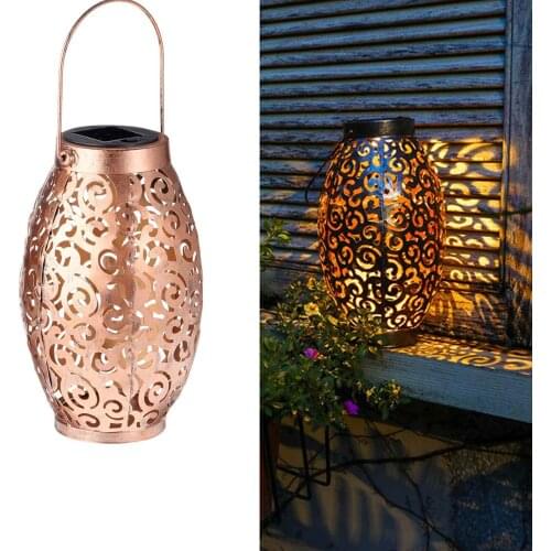 Waterproof solar garden light LED Lantern Hanging Outdoor solar Lamp Olive Shape Sensor Control Solar Powered lamp