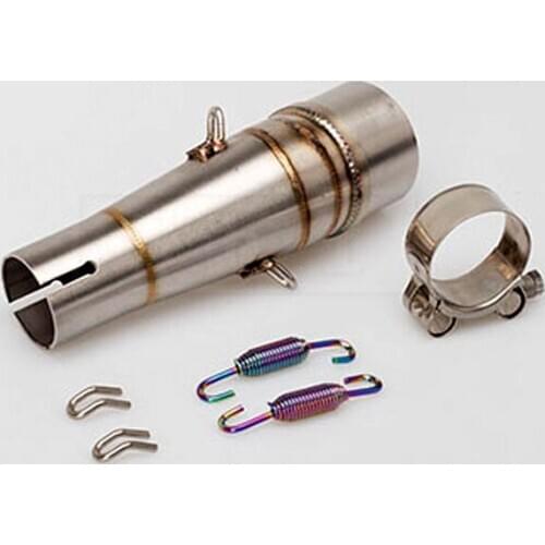 Z 250 Motorcycle For Kawasaki Z250 Z300 2013 2014 2015 2016 Exhaust Adapter Middle Tube Link Pipe Connector Escape Muffler