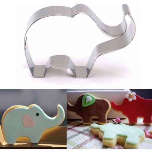 1pc Elephant Cookie Cutter Mold Stainless Steel Pastry Baking Mould Fondant Cake Decoration Kitchen Baking Tools 8.1*5.2cm