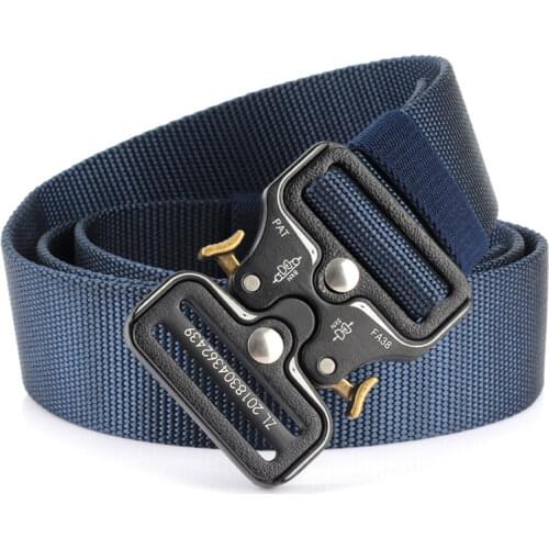 10 Color Canvas Army Belt Men Tactical Designer Belts For Jeans Pants Casual Black Belt Metal Buckle Long Adjustable Waist Belt