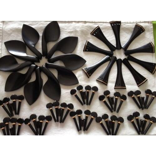 10 sets nice ebony violin fittings 4/4 wholesale