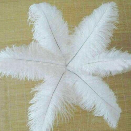 10pcs Natural Ostrich Feathers White 25-30CM Large Feather Decoration For Party Wedding Flower Fly Tying Decor Craft