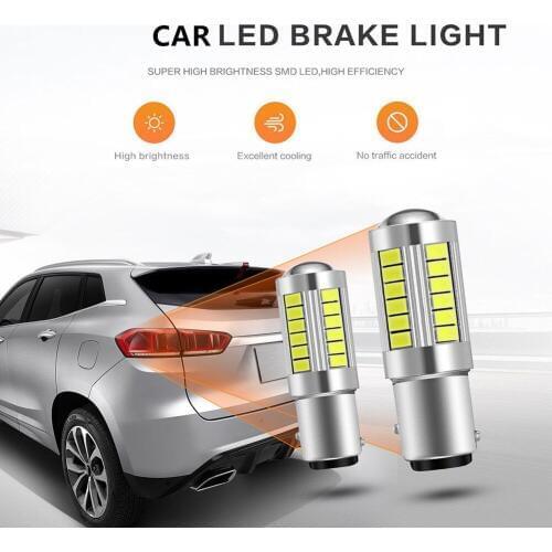 DC 12V 2Pcs 1157 BAY15D P21 Car Auto Tail Signal Stop Brake Reverse DRL Light 5730 33SMD LED Bulb Fog Lamp Day light Yellow Red