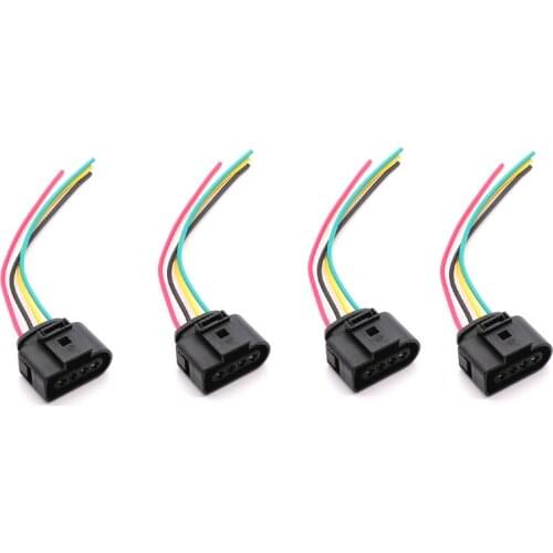 4PCS/Set New Ignition Coil Connector Plug Pack Wiring Loom For AUDI VW SKODA SEAT FORD 1J0973724 1J0998724