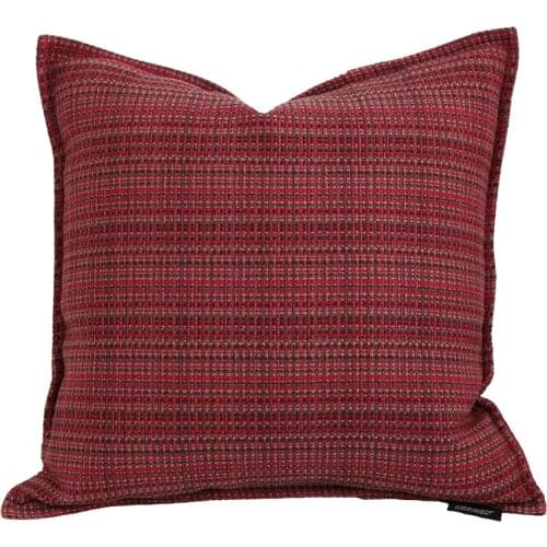 45x45/50X50/50x30cm simple wine red houndstooth check cushion cover lattice jacquard throw pillowcase lumbar pillow cover