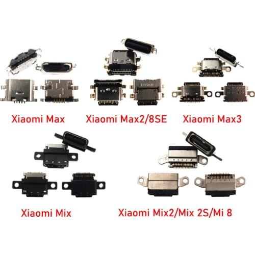 5pcs Mirco Usb Charging Doct Port Connector For Xiaomi Mi Max Mix 2 2S 3 8 8SE Max1 Max2 Max3 Mix1 Mix2 Mix3 Mix2s Charger Plug