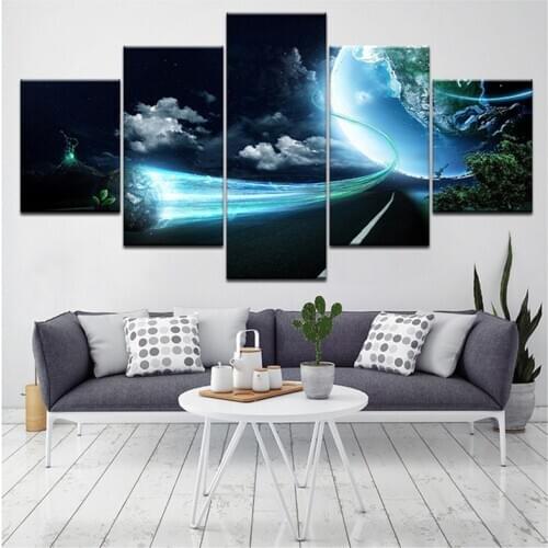 5d Diy diamond painting 5Pieces moon Wall Stickers Picture diamond mosaic full square round drill diamond embroidery saleZP-2062