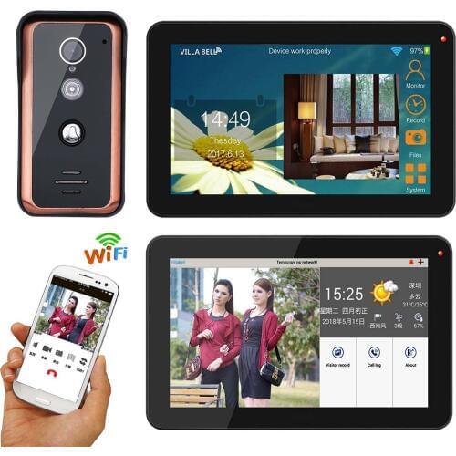 7 inch Wired Wifi Video Door Phone Doorbell Intercom Entry System with Electric Strike Lock