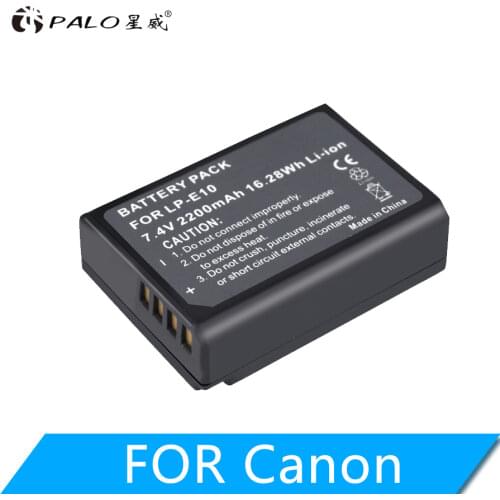 PALO digital batteries 2200mAh LP-E10 Camera Battery For Canon 1100D 1200D 1300D Rebel T3 T5 KISS X50 X70 7.4V batterias