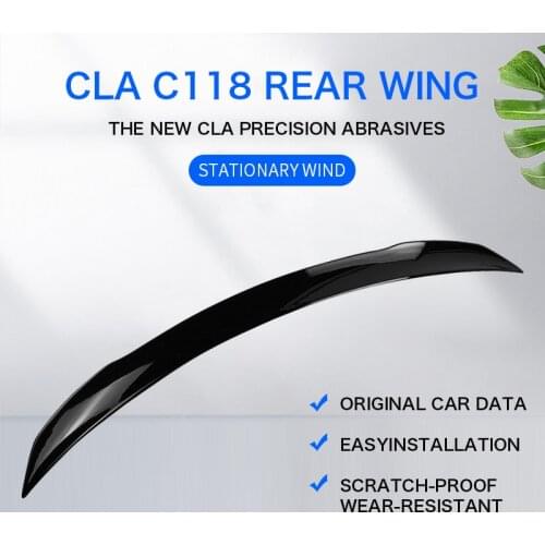 Bright black C118 carbon fiber trunk car styling rear wing Mercedes-Benz Clagt spoiler wing cover Mercedes-Benz