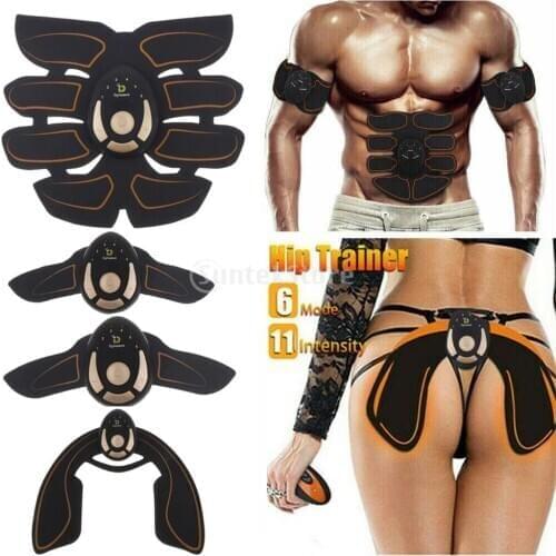 Home Gym Abdominal Muscle Stimulator Hip Trainer EMS Massage Fitness Equipment ABS Muscles Electrostimulator Toner Body Exercise