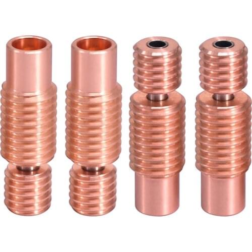 E3D V6 Red Copper Pipe All Metal Copper Alloy Heat Resistant M6 M7 thread DIY Kit 3D printer Parts Accessories
