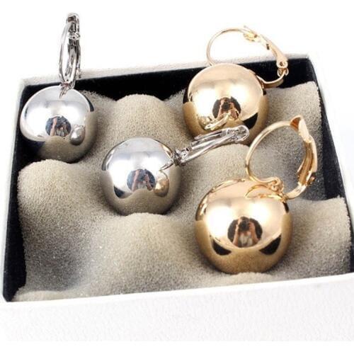 Smooth Ball-Shape Drop Earring For women Creative White/Golden/Rosegold Dangle Earring Charming Bohemia Female Ear Jewelry Hot