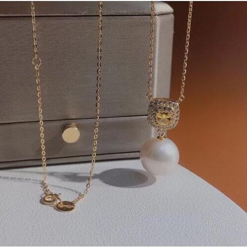 Trendy S925 Sterling Silver Necklace Findings Jewelry Base Settings Mountings Parts for Akoya Edison Pearls, Coral, Jade