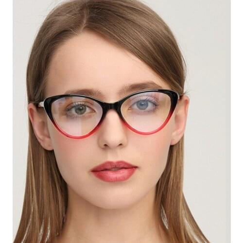 Fashion Ladies Gradient Cat Eye Sunglasses Women Vintage Luxury Brand Designer Small Frame Clear Sun Glasses Tom Female Oculos