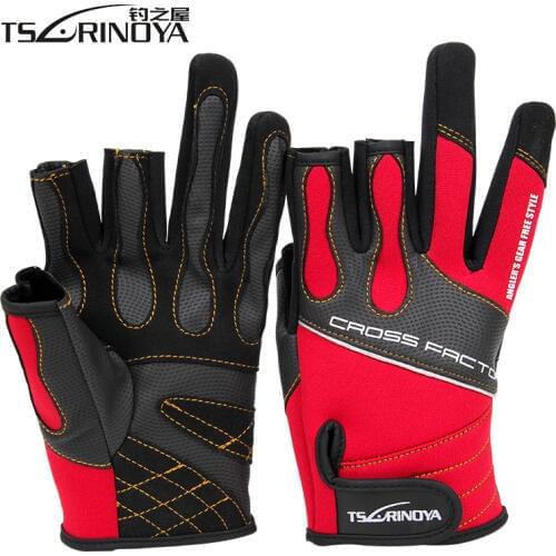 TSURINOYA 3 Half Finger Gloves Anti-Slip Comfortable Breathable Pesca Outdoor Sports Glove Hand Protector Luvas Guantes De Peche