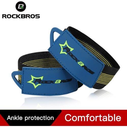 ROCKBROS Cycling Running Bicycle Trousers Belt Outdoor Sports Sweatband Foot Safety Ankle Support Protect Pressurizable Bandage