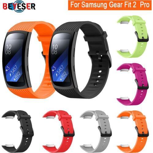 BEYESER Replacement Wristband For Samsung Gear Fit 2 Pro Band Luxury Silicone Watchband For Samsung Fit2 SM-R360 Strap Anti-lost