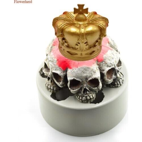 New Halloween Skull Fondant Cake Silicone Mold DIY Chocolate Biscuit Mold Cake Decorating Tools Halloween Decoration
