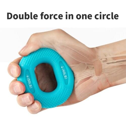 Silicone Adjustable Hand Grip 20-80LB Gripping Ring Finger Forearm Trainer Carpal Expander Muscle Workout Exercise Gym Fitness