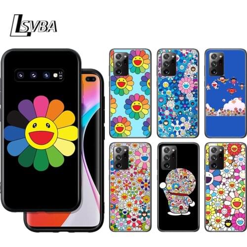 Smiling Sunflower Silicone Cover For Samsung Galaxy S21 S20 FE Ultra S10 S10E Lite 5G S9 S8 S7 Edge Plus Phone Case