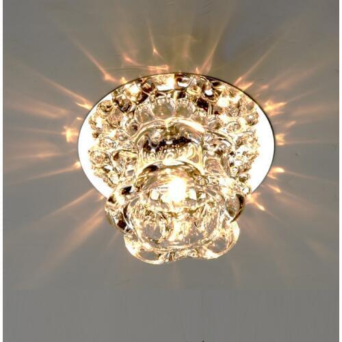 Modern Crystal Corridor Ceiling Lamp Bedroom Hallway Balcony Small Size Ceiling Light Living Room Simple Ceiling Lights
