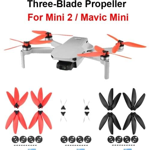 Three-blade Propeller For DJI Mavic Mini / Mini 2 Drone Props Blade Replacement Wing Fans For DJI Mini 2 Drone Accessoriess
