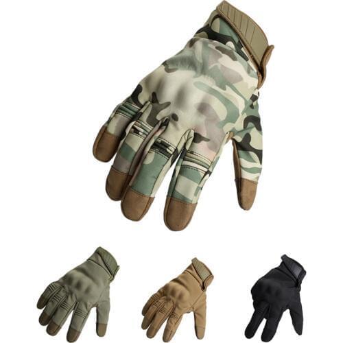 Outdoor New Camouflage Tactical Gloves Army waterproof Paintball Shooting Military Gloves Airsoft Anti-Skid Full Finger Touch