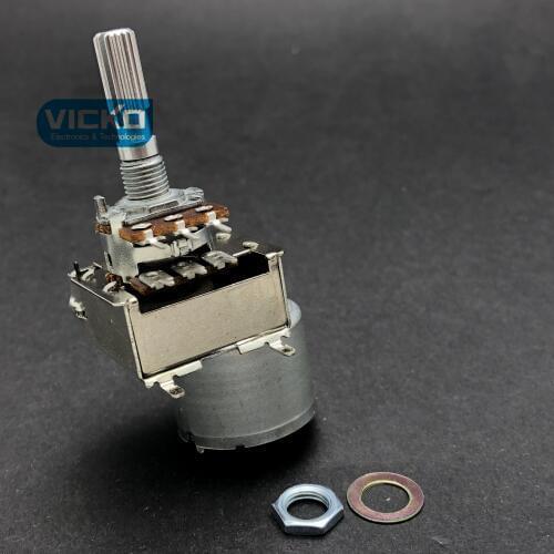 [YK] 586 power amplifier with double motor potentiometer type 148 B10K B10KX2 handle length 25MM flower 6 feet switch