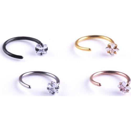 WWLB Brand 4 pcs/Lot Fake Nose Ring Lip Ring C Clip Kylie lip Piercing Burun Nose Rings Hoop for Women Neuspiercing Body Jewelry