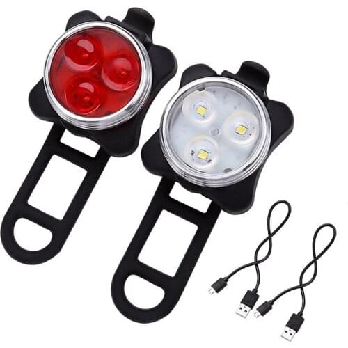 Bicycle COB Warning Tail Light USB Recharge Mountain Bike Light Charging Taillight Outdoor Headlight Front Tail Clip Light Lamp