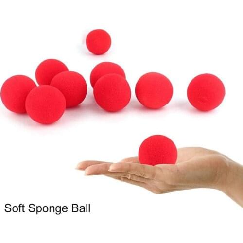 10PCS 4.5cm Finger Sponge Ball Magic Tricks Classical Magician Illusion Comedy Close-up Stage Card Magic Accessories