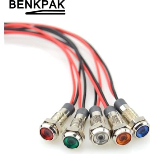 6mm 12mm LED indicator light 3V 6V 12V 24V 220V signal lamp