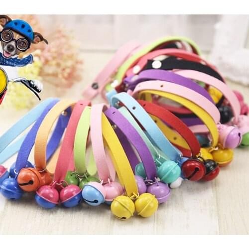 Pet Accessories Handmade Lightweight Candy-Colored Cat Bell Collars Dog Collars Pet Products Teddy Bells Neck Rings