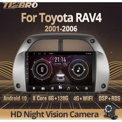 TIEBRO 2 Din Android 10.0 Car Radio For Toyota RAV4 2001-2006 Stereo Receiver GPS Navigation Auto Radio DSP Bluetooth Player IGO