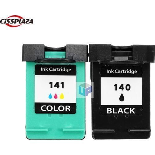 CISSPLAZA 2pcs compatible for HP140 141 ink cartridge for DeskJet D5360 D5363 D4260 D4263 D4363 OfficeJet J6413 J5783 C4275