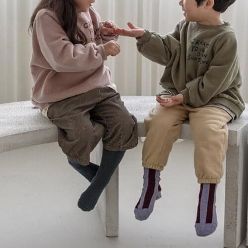 Childrens winter clothes new loose casual printing letters long-sleeved men and women baby terry sweater pullover 22D1122