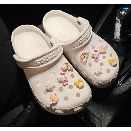 Free Shipping Croc Charms Designer DIY Ready To Put on Rainbow Cat Shoes Decaration for Crocs JIBZ Clogs Boys Women Girls Gifts