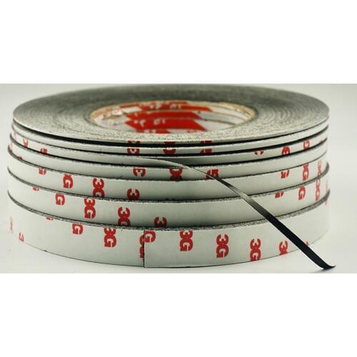 Double Sided Screen Adhesive Tape Vehicle Mobile Phone iPad Tape 1mm 2mm 3mm 5mm 8mm 10mm 15mm 20mm 15mm 30mm x 50m Black