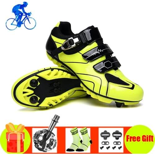 Mountain bike shoes breathable sapatilha ciclismo mtb spd pedals cycling sneakers breathable self-locking racing sport bicycle