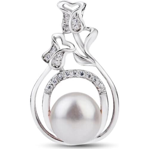 GND0621 High Quality 925 Sterling Silver Pendant Sweet Pearls Classic Flower Pattern Women Necklaces Pendants Fashion Jewelry