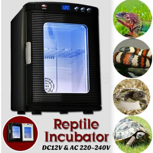 Incubation Box Eggs Digital Incubator Automatic Suitable for Hatching Snake Lizards Reptile Breeding Box with LED lighting