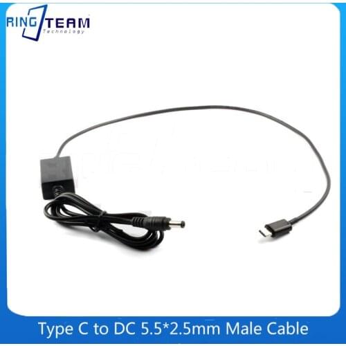 PD Type C to DC 5.5*2.5mm Male Cable for DC Coupler DR-E6 DR-E18 PW20 FZ100 DMW-DCC3