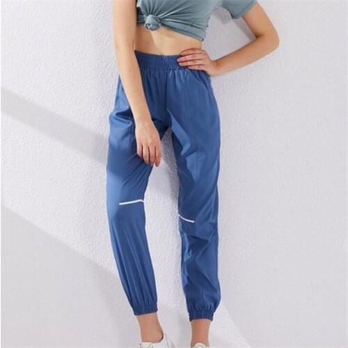 Summer Thin Women Fitness Yoga Pants Quick Dry Fitness Clothing Sport Pocket Womens Pants 100% polyester