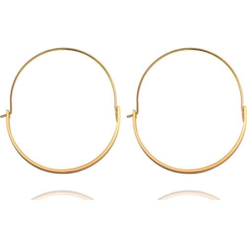 States Fashionable OL Wind Round Circle Ins Geometric Earrings Simple Atmospheric Texture Joker New Earrings Wholesale