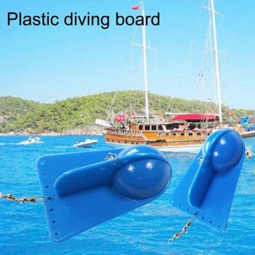Small Useful Diving Board Fishing Supplies Blue Fishing Diver Plate High Hardness for Bluefin